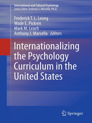 cover image of Internationalizing the Psychology Curriculum in the United States
